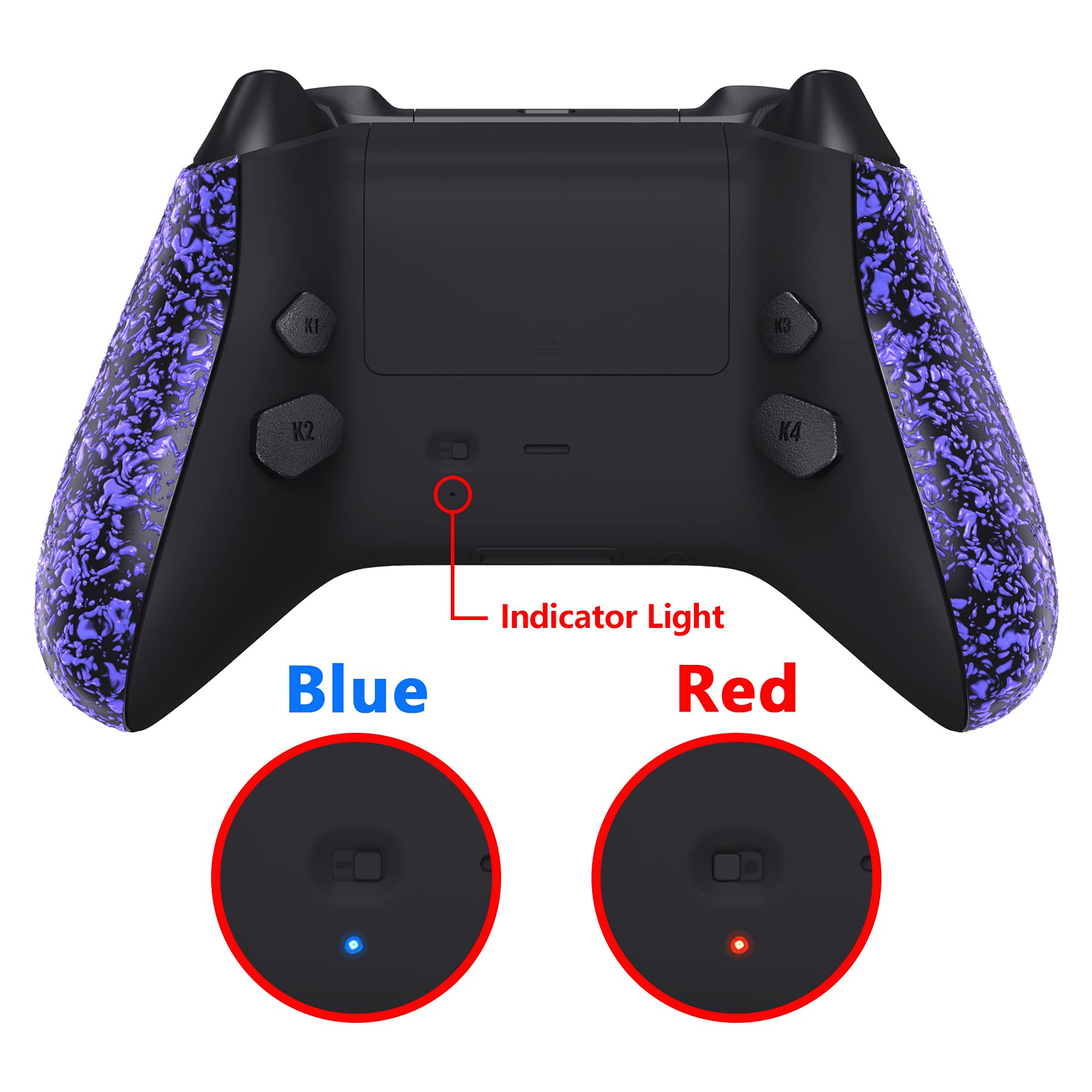 eXtremeRate HOPE Remap Kit Programmabile per Xbox Series X S Controller Scheda&Cover Posteriore&Grip&Tasti Posteriori per Xbox Core Joystick(Model 1914)-Viola Antiscivolo