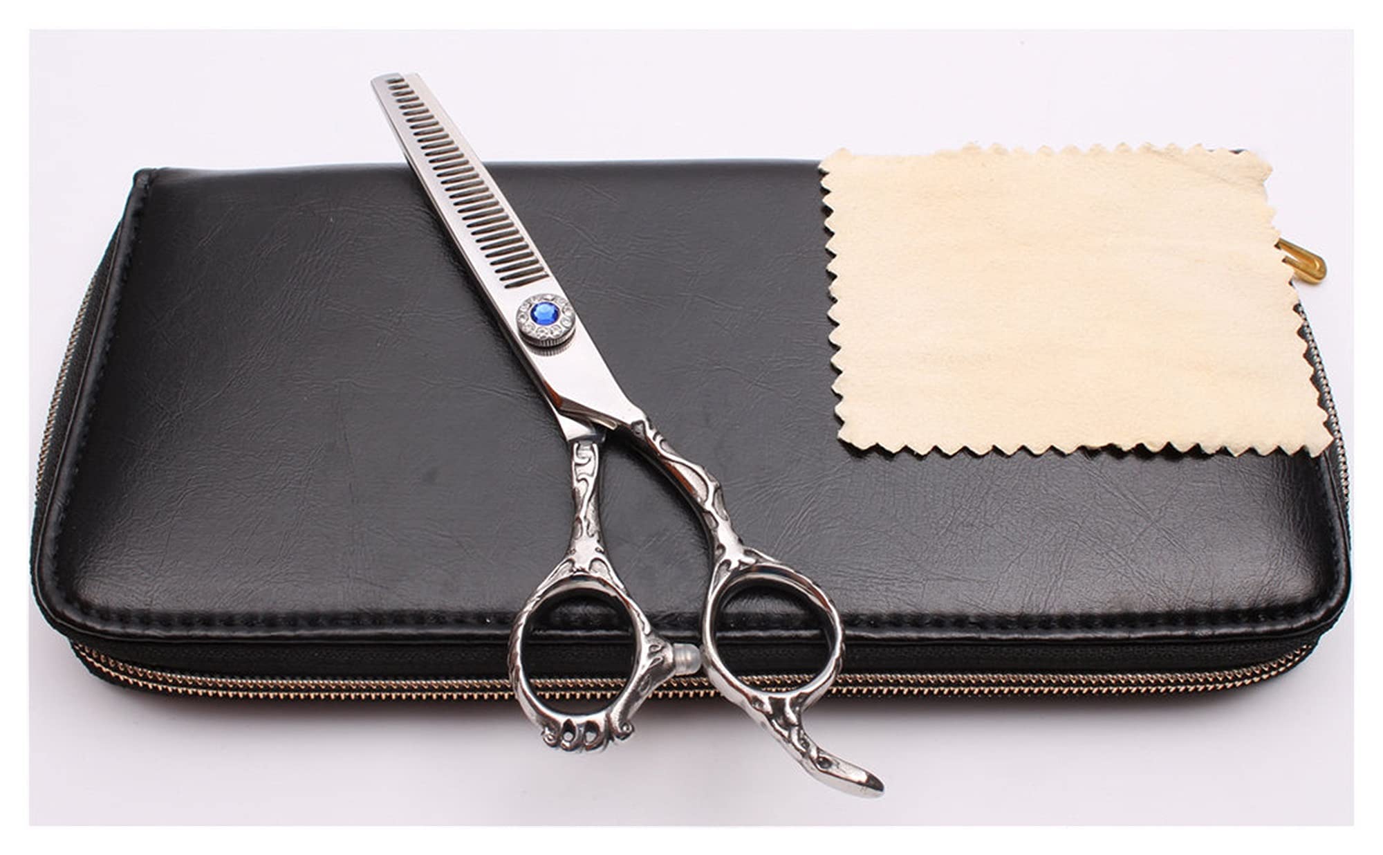 Ciseaux de coiffure contre les fourches outil amincissant ivoire ergonomique