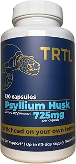 Psyllium Husk Capsules – 2.2g Fiber Per Serving, 40-Day Supply – Gut Health & Regularity Support - Non-GMO, Formulated in USA - 120 Capsules