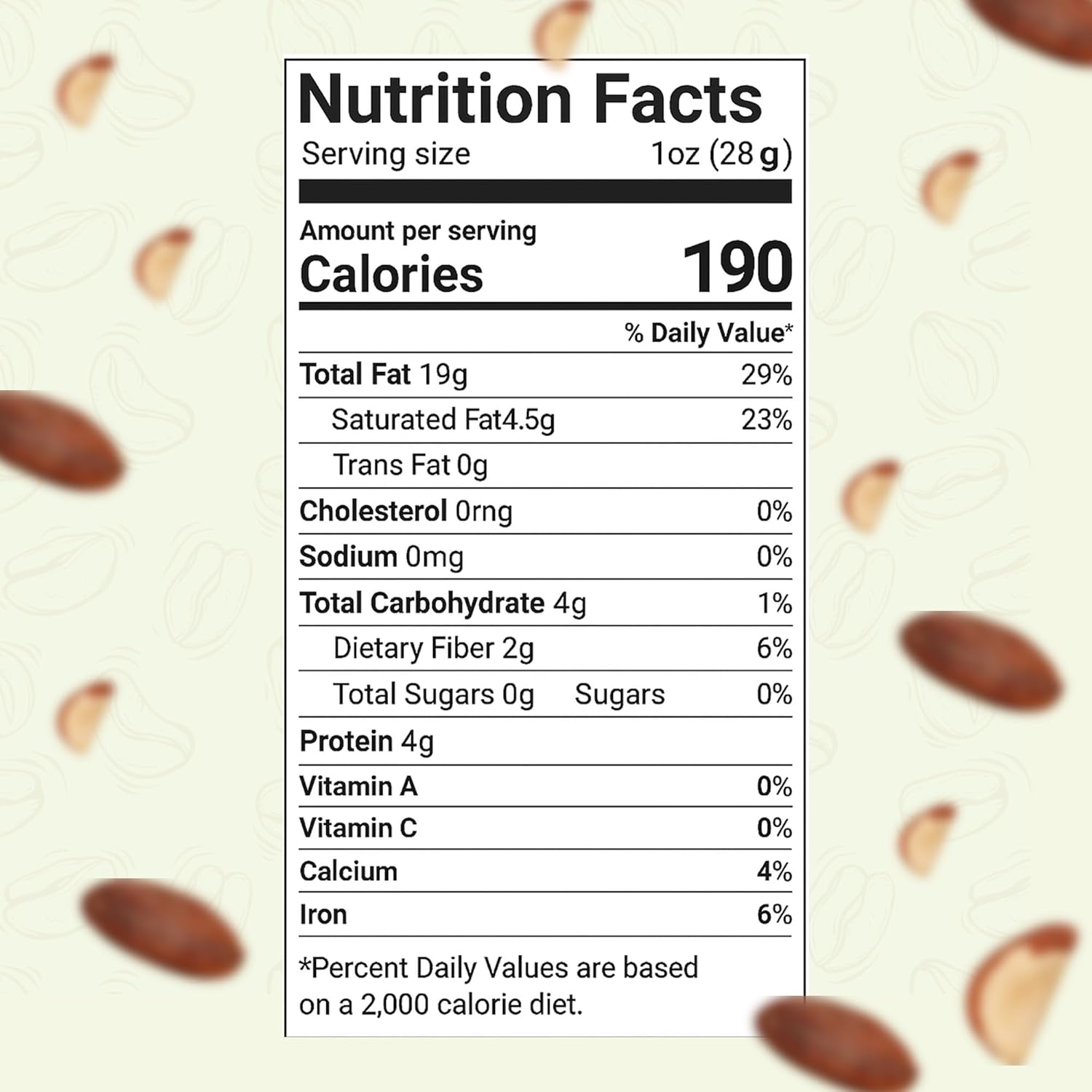 Oh! Nuts® Brazil Nuts - Raw - 100% Natural - 2 lb - Whole Unshelled Premium Brazil Nuts - Packed in New York Zip-Seal Bag for Exceptional Freshness