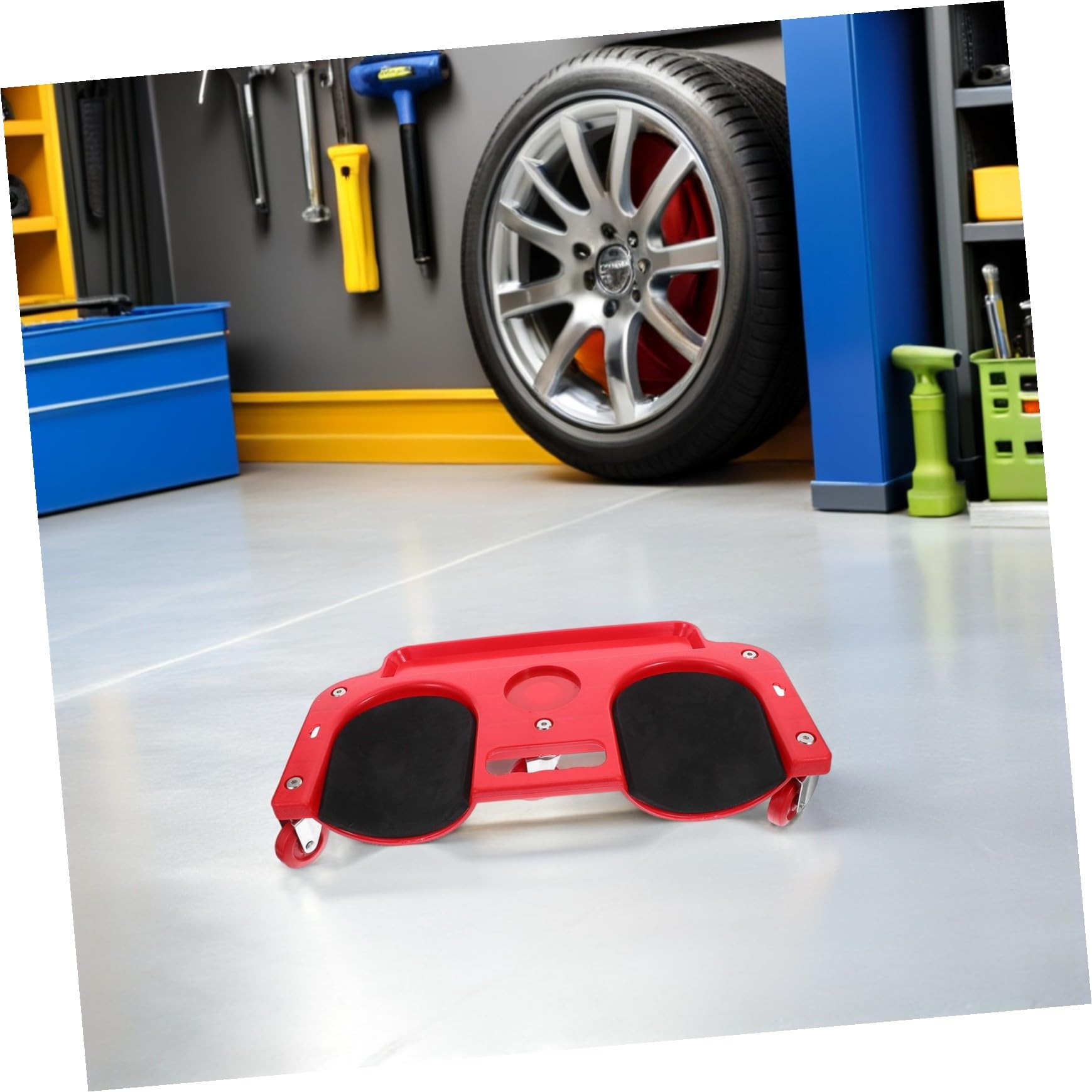 Zerodeko Almohadilla Rodante para Rodillas con Ruedas Protección Antideslizante para Reparación de Coches y Trabajo Azulejos Cojín Ergonómico para Construcción y Taller