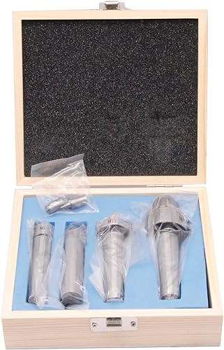 Juego de 4 vasos de madera MT2 con 2 puntas de repuesto adicionales, kit de herramientas de carpintería MT2 para torno de madera y metal, dedal de