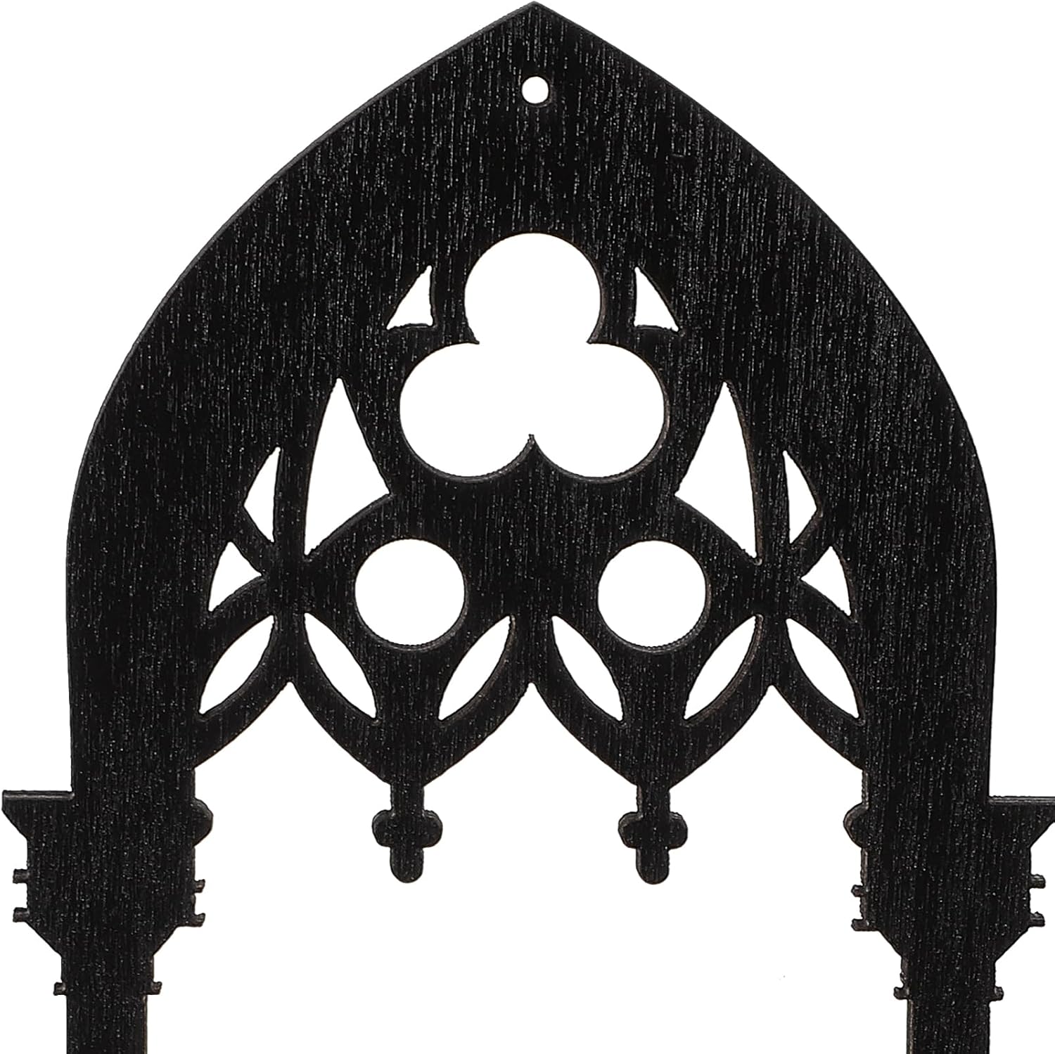 Kichvoe Gothic Candle Holder Decorative Arch Style Candle Stand for Tabletop Vintage Pillar Stand for Home Restaurant Bar and Church Decoration 7.87X4.33X0.62In