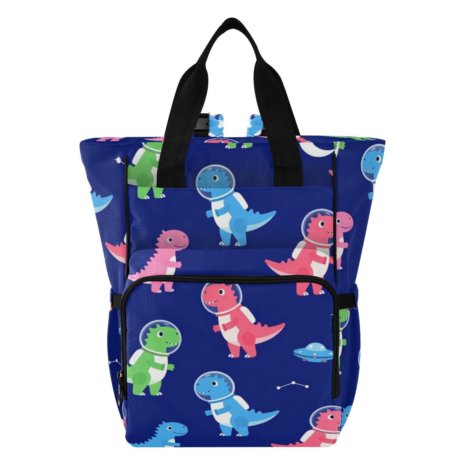 zaino per pannolini Cute Space Dinosaurs Navy