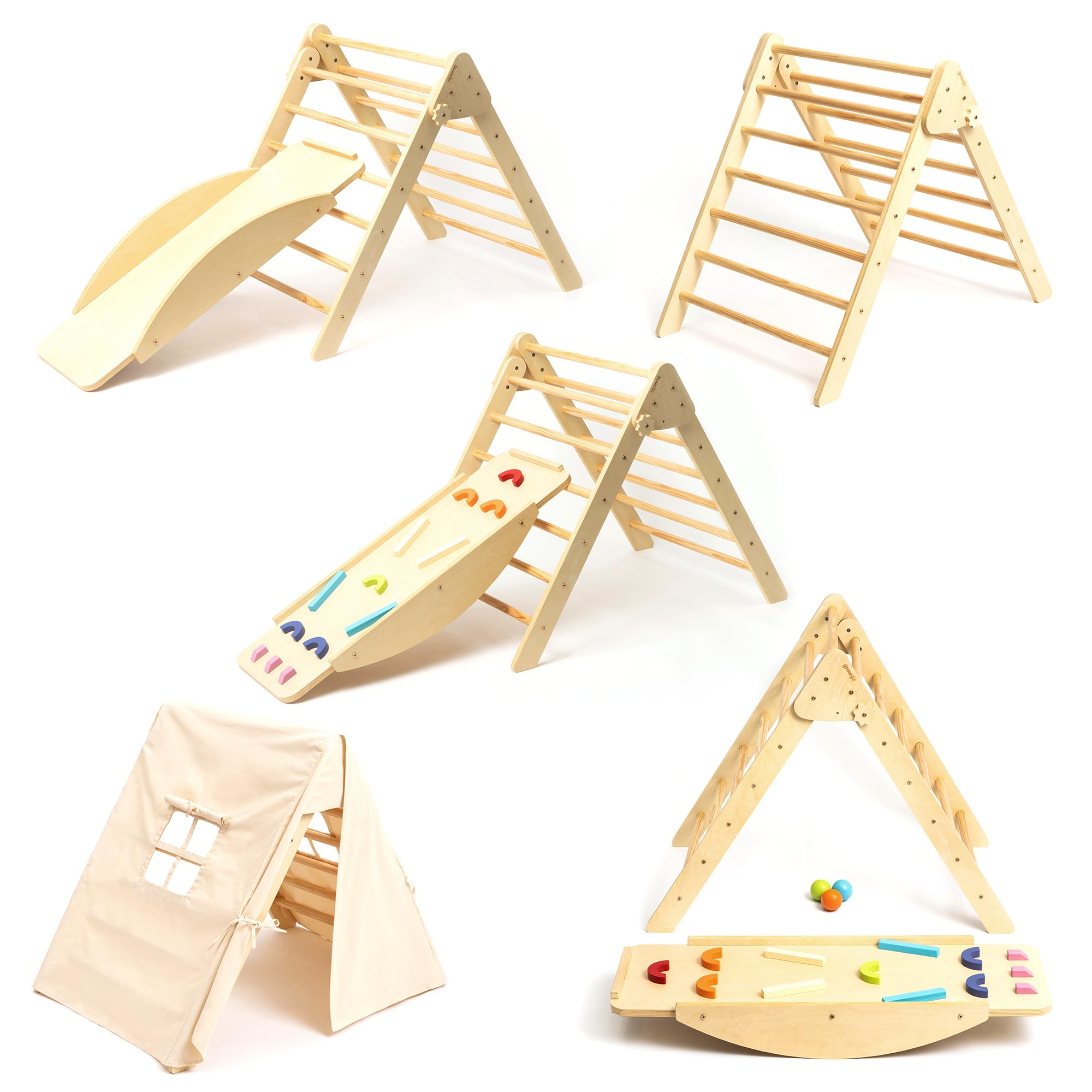 Amazon.co.jp: GROWGO 6 in 1 Pikler トライアングルクライマー 
