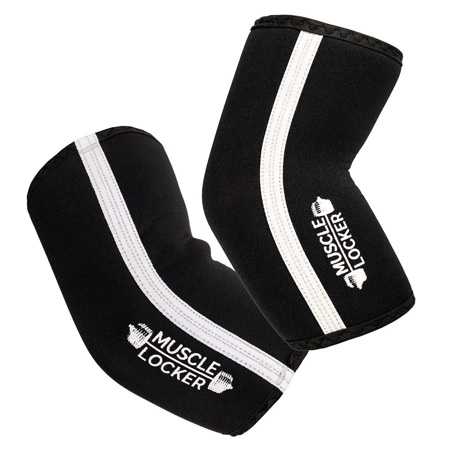 Muscle Locker 5/7mm Neoprene Elbow Sleeves for Support & Protection
