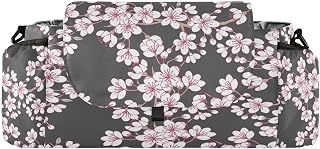 Flradish Cherry Blossoms Baby Stroller Organizer with 2 Cup Holders Universal Adjustable Shoulder Strap Detachable Stroller Caddy Accessories Bag for Bottle,Diaper,Phone, Keys,Toys