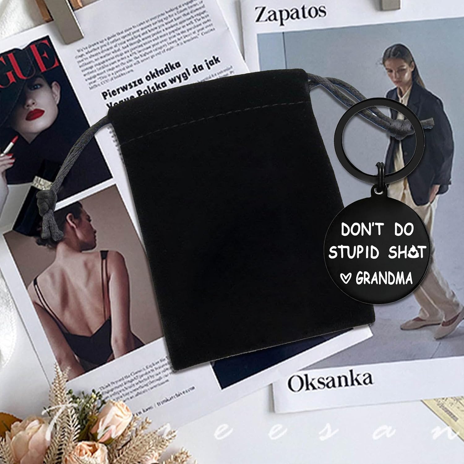 Gezxin Grandson Gifts Grandson Granddaughter Keychain, Funny Gag Gifts for Grandkids Basket from Grandma and Grandpa - Image 6