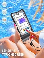 Vista 5 de eSamcore Bolsa impermeable para teléfono flotante, [2 piezas] Funda impermeable para teléfono Cruise Essentials IPX8 Bolsa de teléfono a prueba