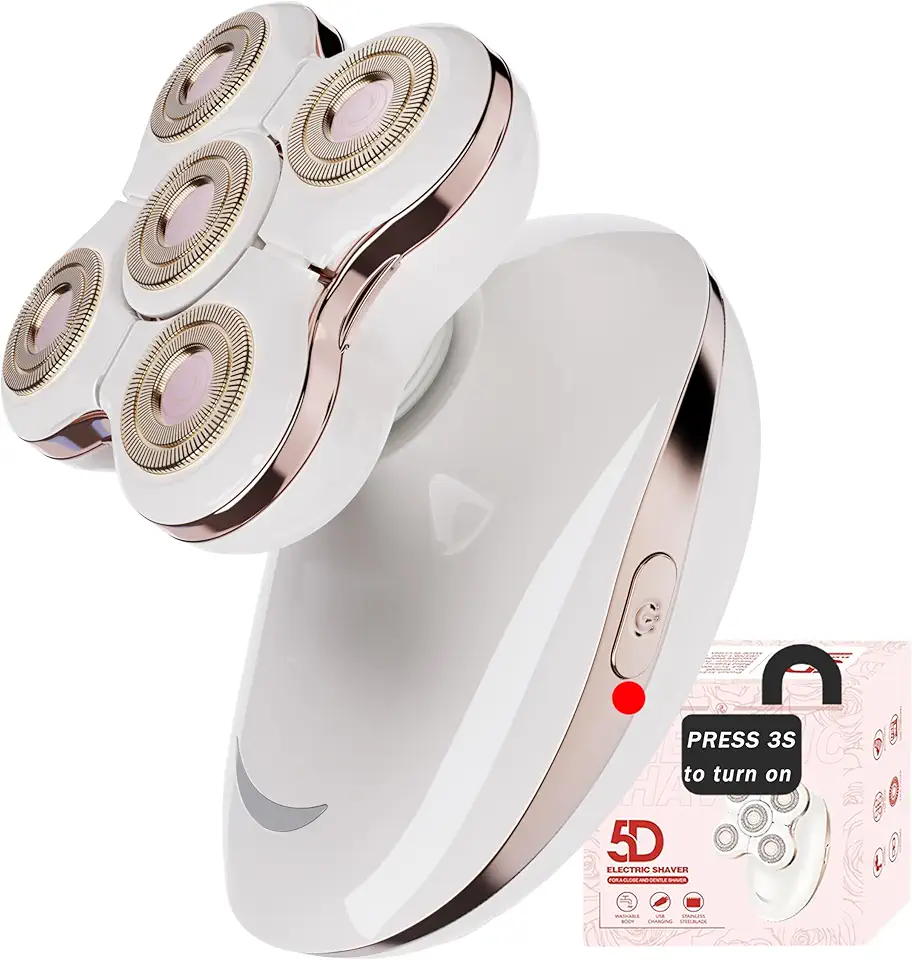 Electric Razors for Women Legs: Rechargeable Shaver with Detachable Head - Waterproof Wet Dry Lady Hair Remover - Applicable to Legs and Arms