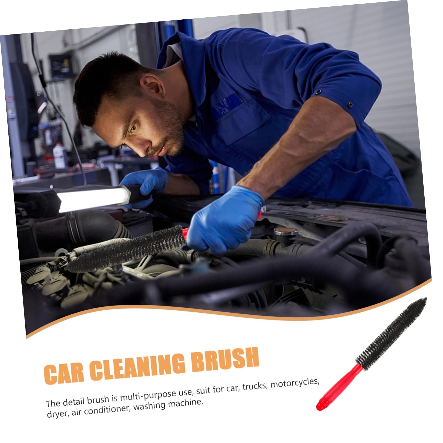 ULTECHNOVO 5pièces Brosse De Nettoyage pour Moteur Automobile Outil De Detailing Auto Brosse Pratique pour Accéder Aux Zones Difficiles Améliore La Performance Et Prolonge La Durée De Vie