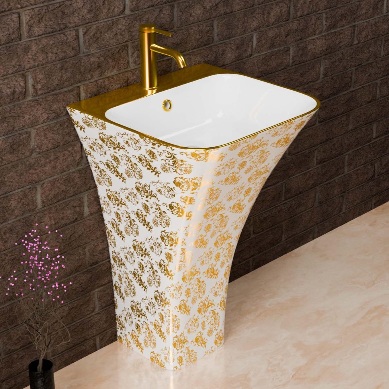 InArt Ceramic Wash Basin - Free Standing Pedestal -14