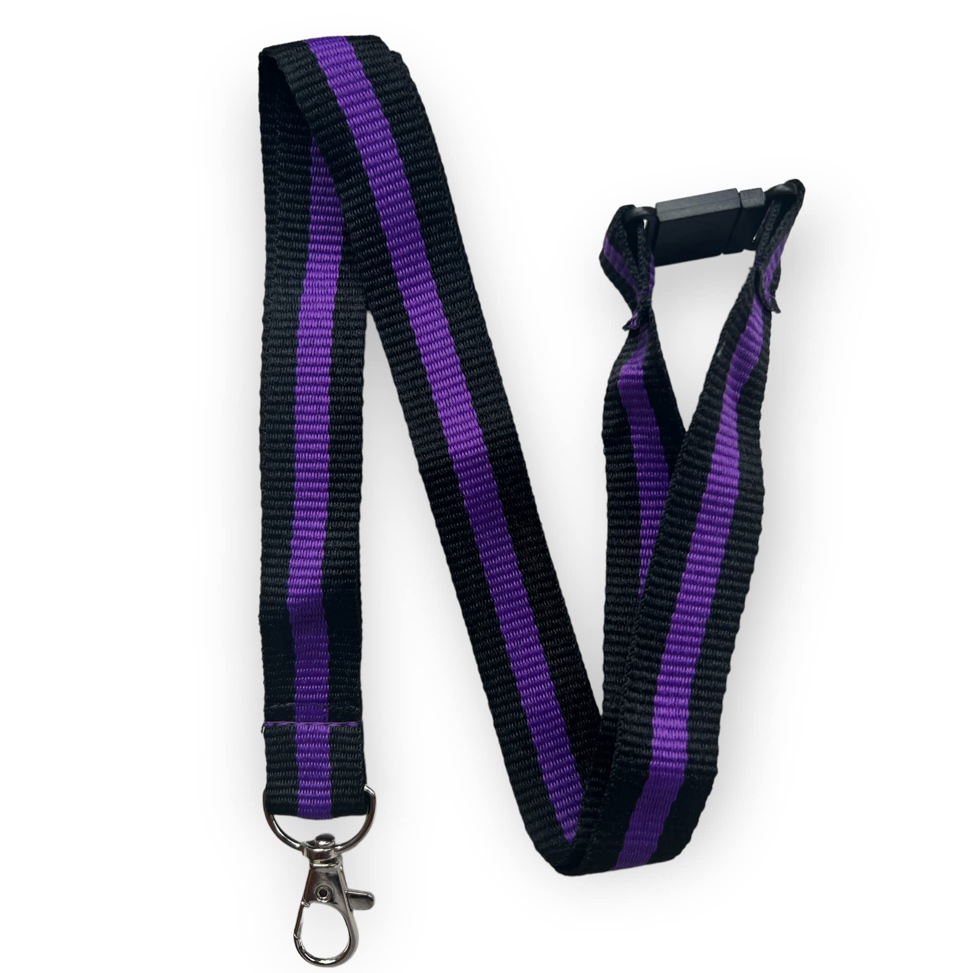 Thin Purple Line Lanyard with Safety Breakaway