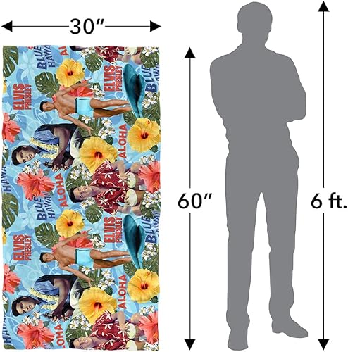 Miniatura 6 de Elvis Presley Blue Hawaii - Toalla de playa con licencia oficial de 30 x 60 pulgadas