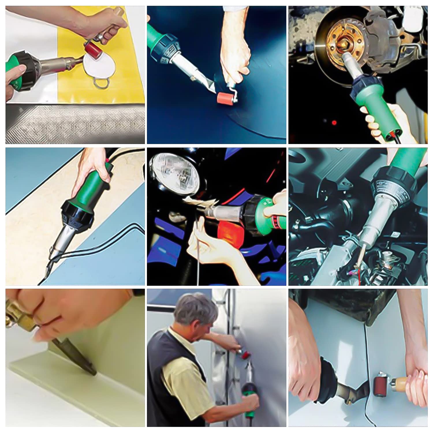 Buy YKINZ Heat Gun 1600W Plastic Hot Air Welder Heating Gun Vinyl Rod