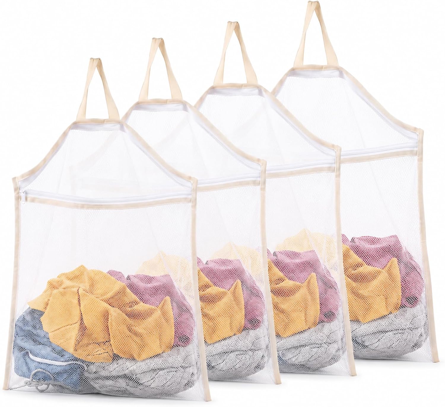4 Pcs Mesh Laundry Bags for Washing Machine, Wash Bag for Clothes