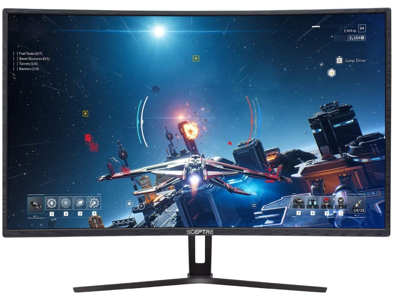 SCEPTRE カーブゲーミング32インチモニター Amazon.co.jp: Sceptre カーブ ゲーミング 32インチ 1080p LED
