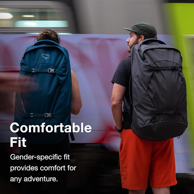 Osprey Farpoint 55L Mochila de Viaje Hombre Gris miniatura 5