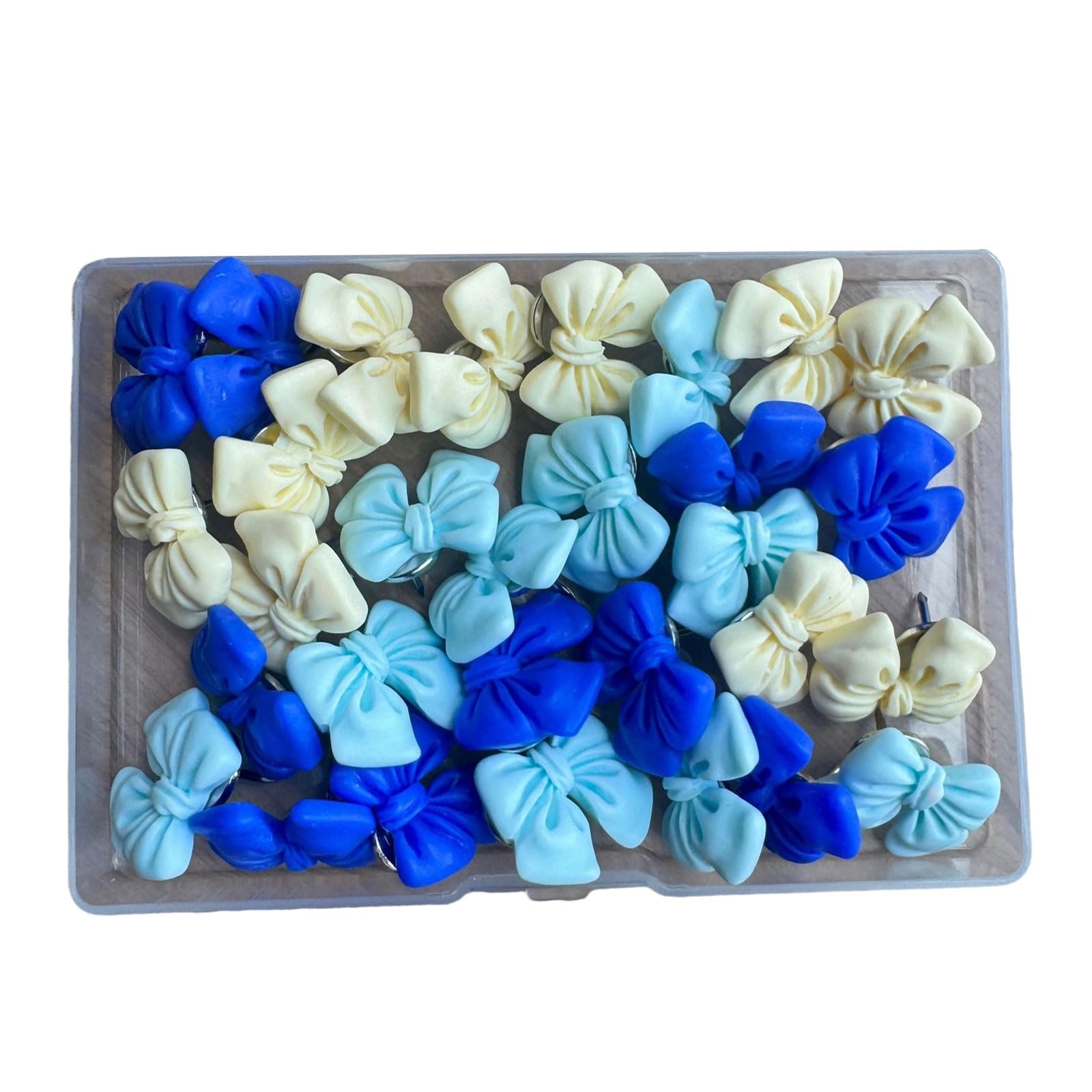 Hsioluted C 50Pcs Olorful Bowknot Theme Push Pins Decorative Thumbtacks For Bulletin Boards School Wall Mounting Supplies Decorative Thumb Tacks Raft Thumbtacks
