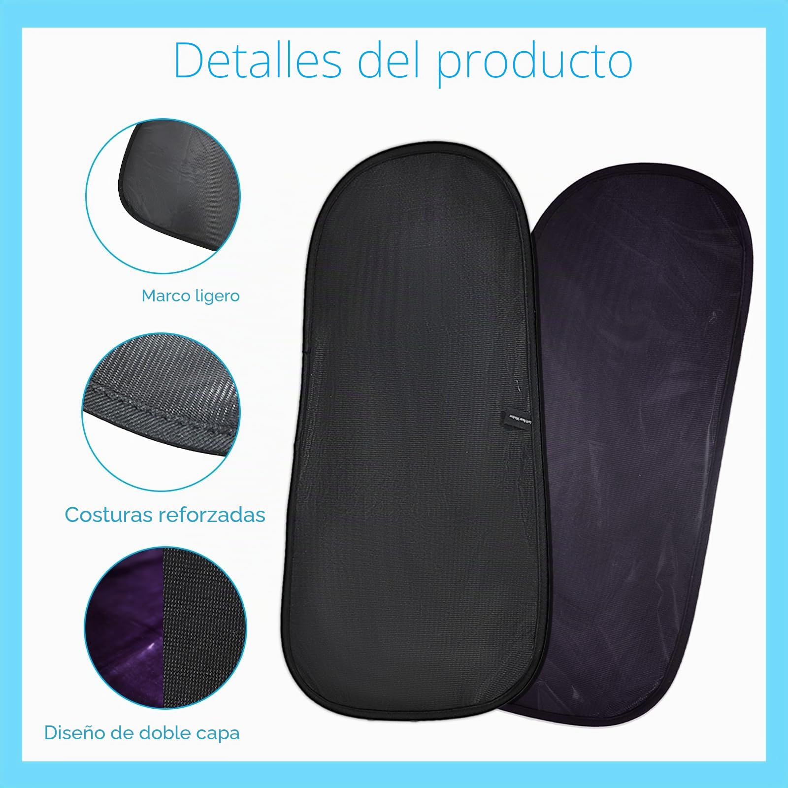 ZATOOTO Juego de 2 Protectores solares para Coche para bebés para Tesla Model Y, Parasol para Coche para niños para la Ventana Lateral Trasera con protección UV, Protector Solar Autoadhesivo para