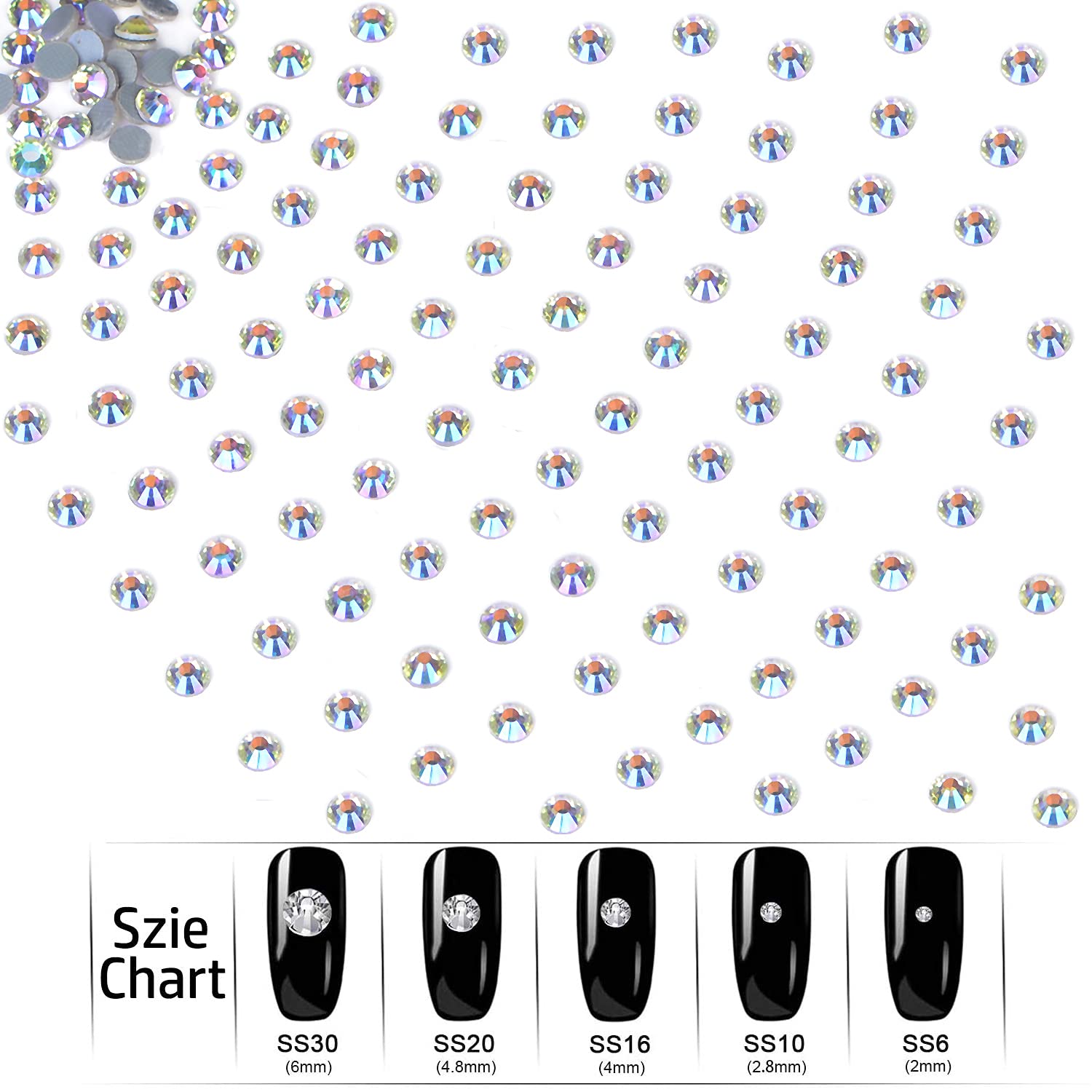 LPBeads 3000 sztuk SS16 Paradise Shine Hotfix Rhinestones Flatback Okrągły Kryształ Rhinestone Kamienie do Rzemiosła Nail Art Ubrania Buty Torby DIY