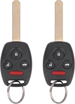 Vurkcy Key Fob Replacement for 2008-2012 Honda Accord SedanNot Coupes/ 2009-2015 Pilot Car Keyless Entry Remote Control,KR55WK49308 35118-TA0-A00,4 Btns,2Pcs