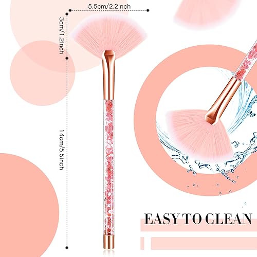 Miniatura 23 de Nuenen 12 cepillos faciales suaves para abanicos, aplicadores de ácido para barro, crema, rubor, maquillaje, cáscara, glicólico, multiuso