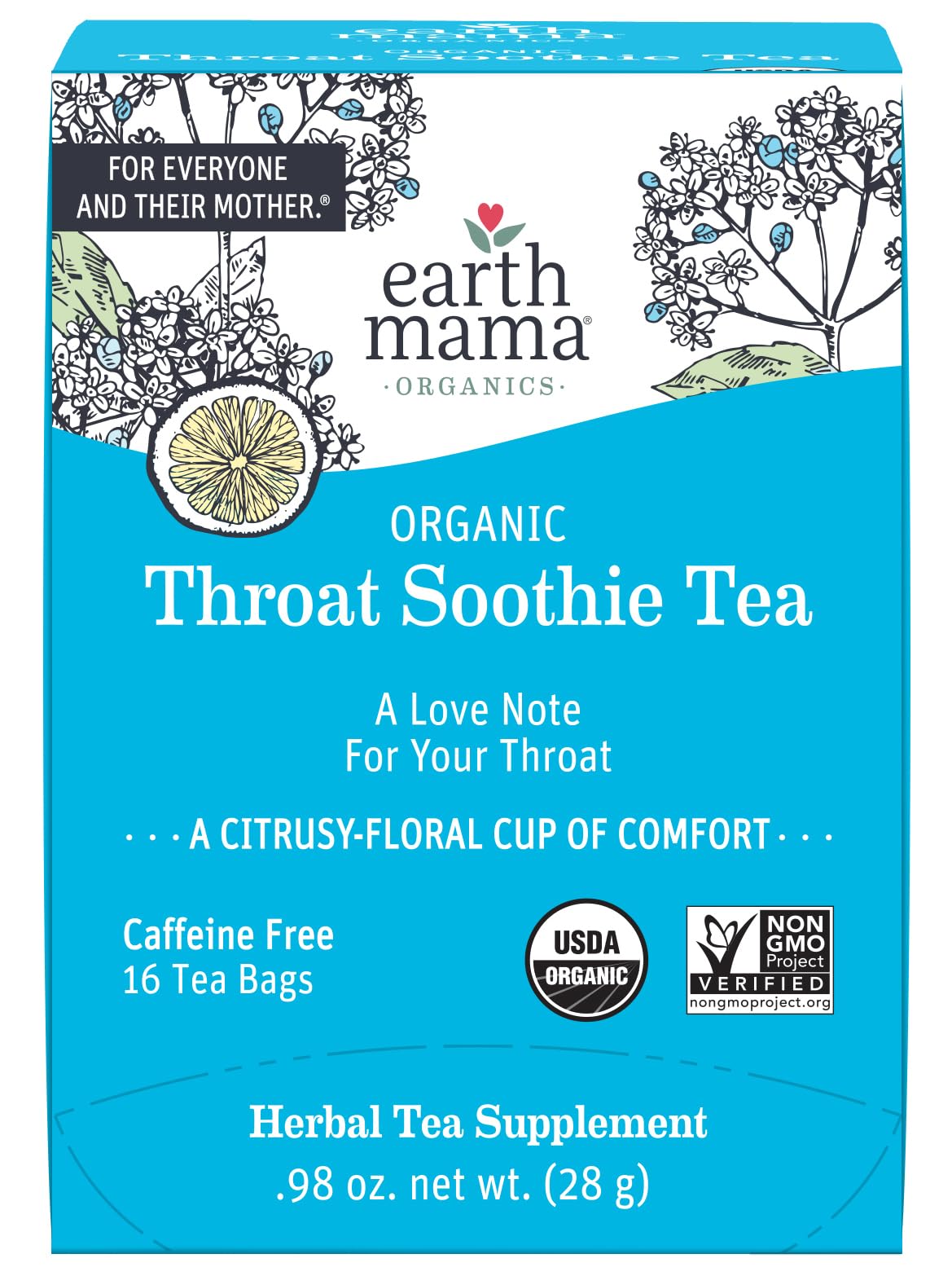 Throat Soothie Tea with Elderflower for Immune Support | Formulated with No Licorice | Safe for Kids & During Pregnancy, 16-Count