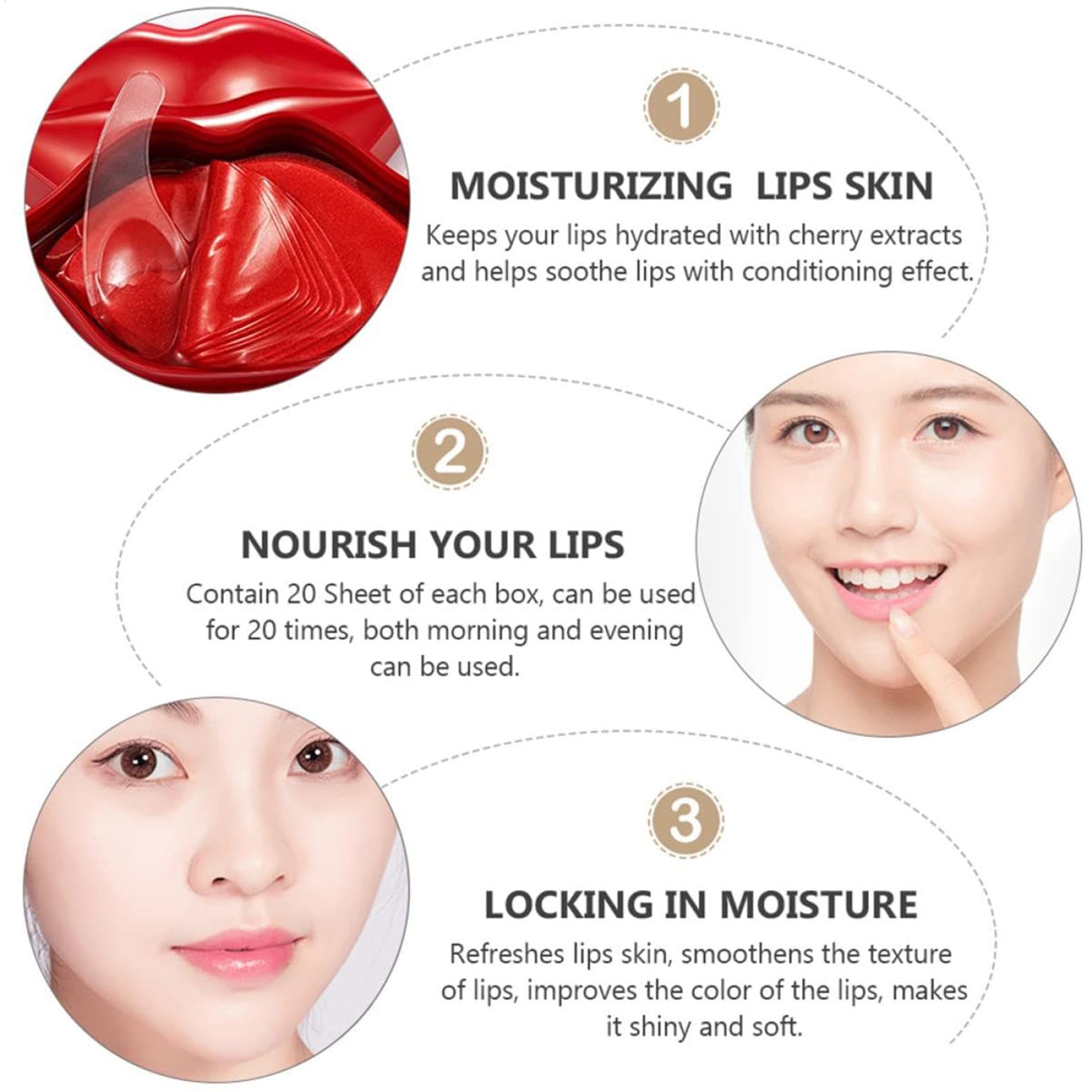Patchs de soin des lèvres, coussinets hydratants pour les lèvres, masque de bouche hydratant, effet repulpant, hydratation profonde, maison, spa, traitements, voyage