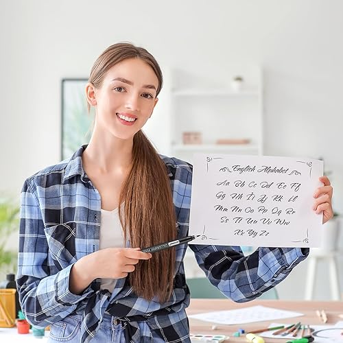 Miniatura 8 de Bolígrafo de caligrafía, bolígrafos de caligrafía para escribir, juego de pinceles de caligrafía para principiantes, marcadores de caligrafía,