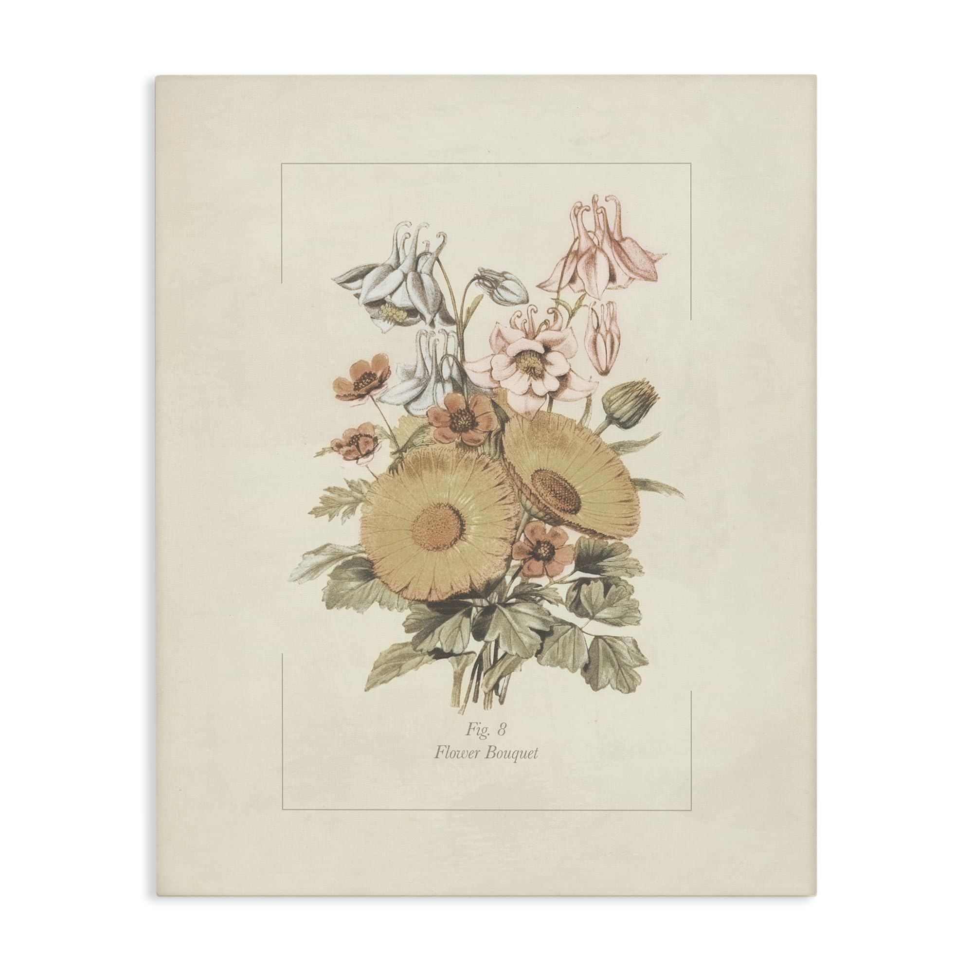 Stupell Industries Vintage Flower Bouquet Study 'Flower Bouquet Vintage Garden'| Canvas Art