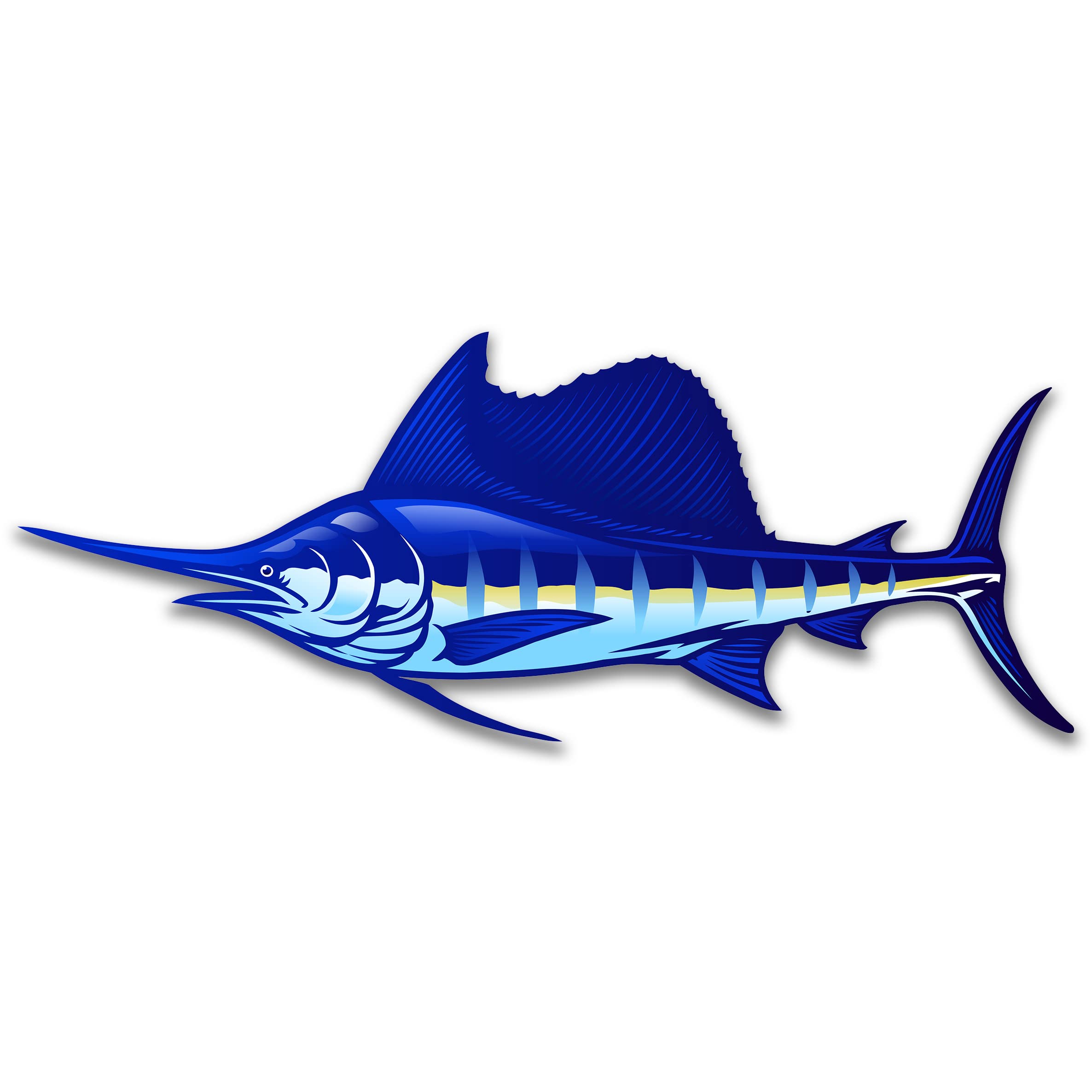 Sailfish Sticker Marlin Sail Fish Sword Fishing Decal For Boats