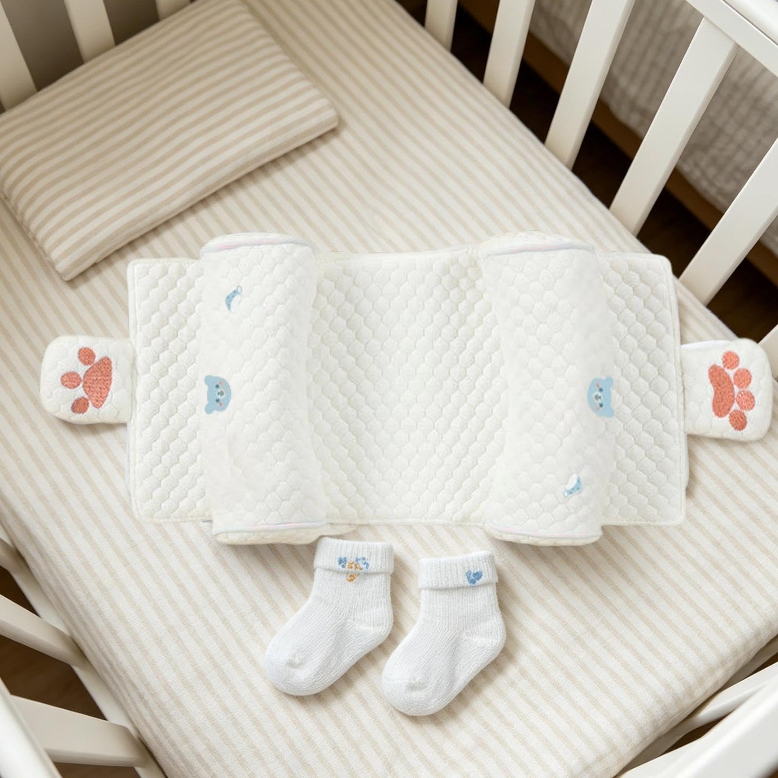 De Almohada para Niños,Almohadilla Suave De Algodón Transpirable | Almohada para Dormir En Cochecito - Niños y Niñas Interior Exterior Hogar Dormitorio Guardería Cama Cuna