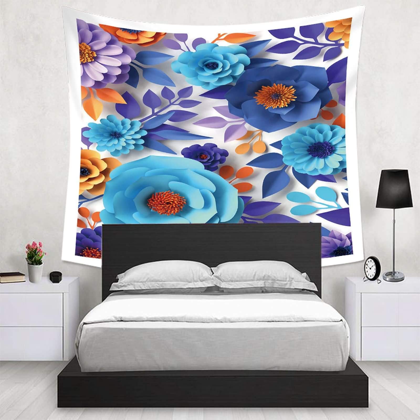 Tappeto Parete Soggiorno, Onda dell'Oceano e Surfista da Appendere alla Parete per la Decorazione della casa, 300x256cm