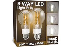 3 Way Light Bulbs 50 100 150 watt Equivalent Daylight 5000K