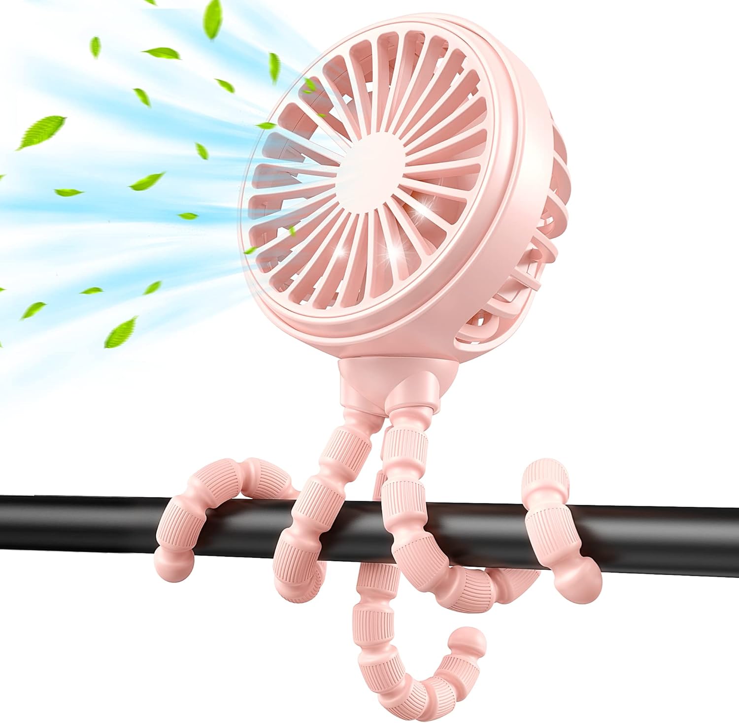 GUSGU Stroller Fan Clip on for Baby (2023 Version Pink), Flexible Tripod & Rechargeable Battery GUSGU Stroller Fan Clip on for Baby (2023 Version Pink), Flexible Tripod & Rechargeable Battery