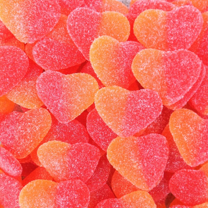 Miniatura 2 de SweetGlob Valentine Hearts Lovely Gummy Candy (corazones de triple capa surtidos, 2 libras)