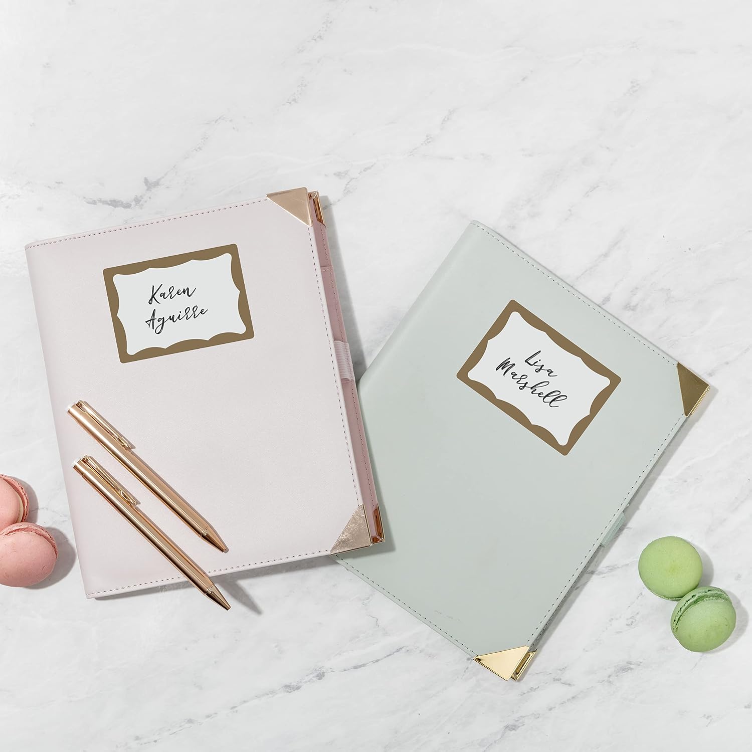 Avery Personalized Name Tags, Print or Write, Gold Border, 2-11/32" x 3-3/8", 100 Adhesive Tags (5146)