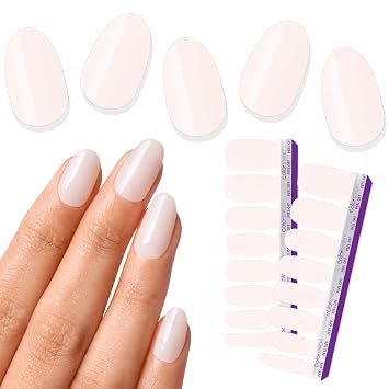 Color Street - Ballet Blush - Nail Polish Strips - 16 Double-Ended Strips | Pale Sheer Peachy-Pink Nail Strips, Creme Finish, 16 Double-Ended Strips, Easy Peel-and-Apply Manicure with No Dry Time.