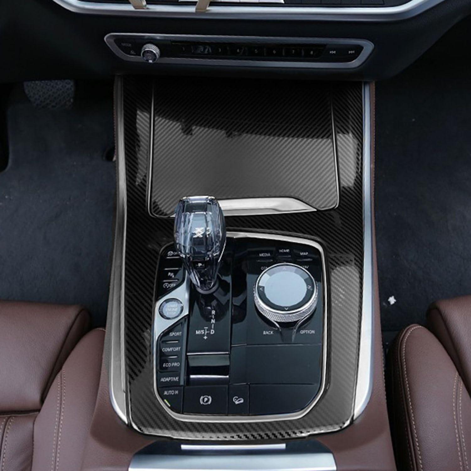 Amazon | カーセンターコンソールギヤシフトパネルフレームカバーBMW