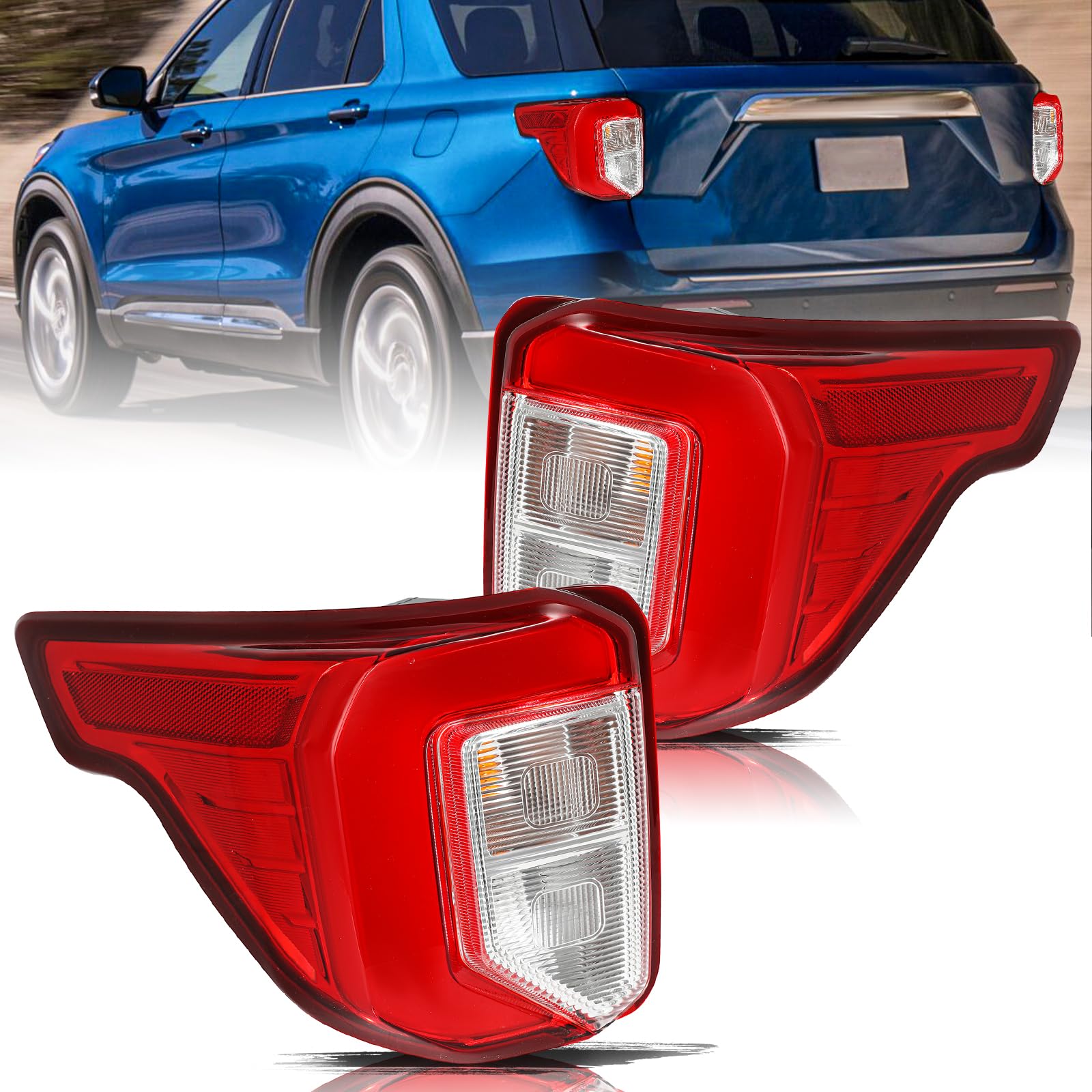 Aosky LED Tail Light Assembly for 2020-24 Ford Explorer