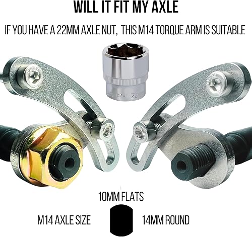 E Bike Torque Arm Set, Heavy Duty Universal, M14, Electric Bicycle E Bike Rear Axle, 6mm Thick, Made from Stainless Steel, Suit 1000W 2000W 3000W Motors. - 4