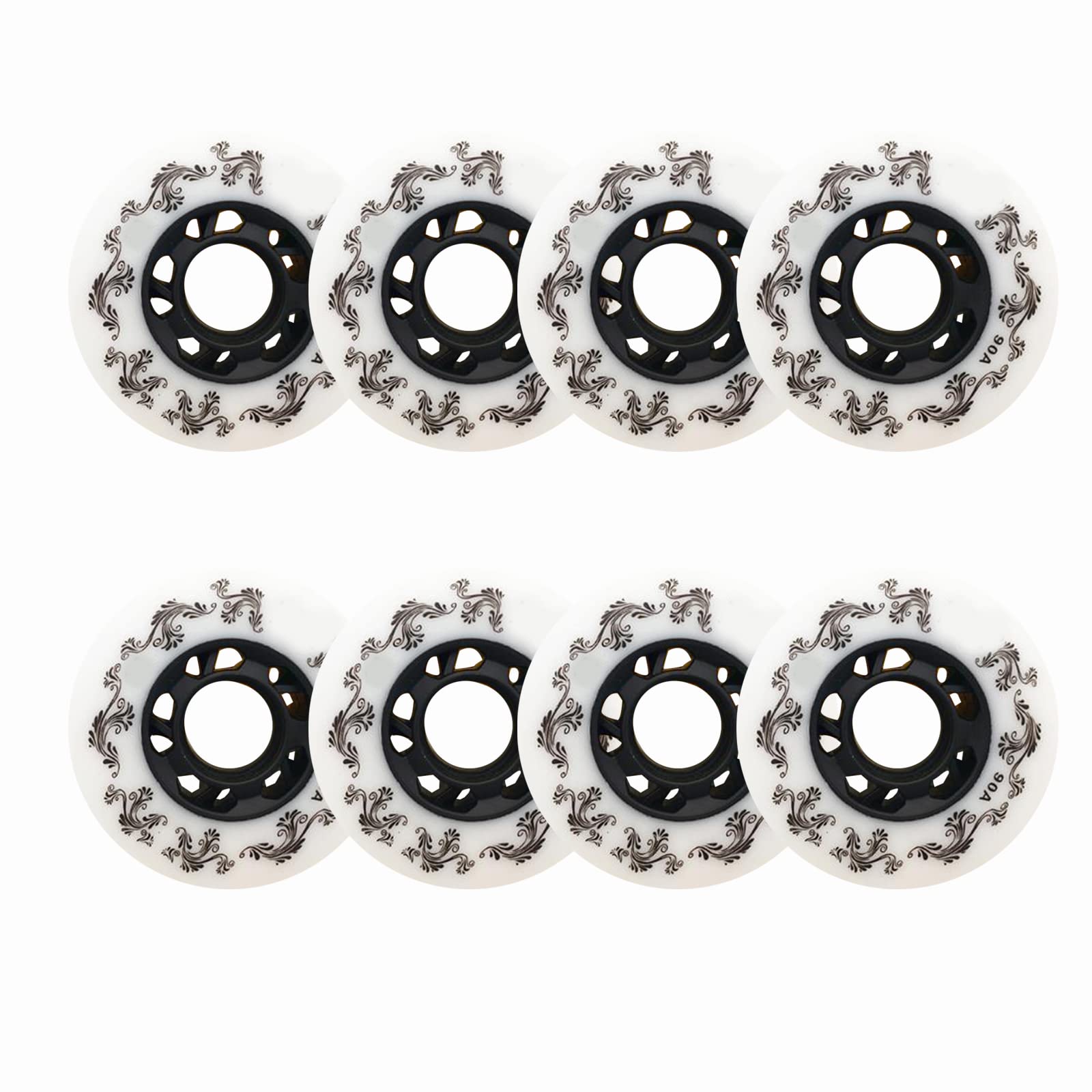 Generico Rotelle per Pattini in Linea Esterno Interno Confezione da 8 Ruote di Ricambio Premium Ruote di Ricambio per Skate in Linea Pattinaggio Resistenti all'Usura da 72 mm, 76 mm E 80 mm