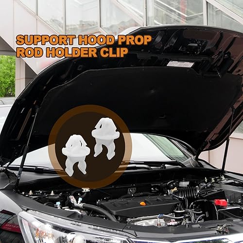 Miniatura 7 de Soporte de capó 10 piezas de clip para soporte de varilla – Compatible con Honda Accord Odyssey Prelude - 91503-SS0-003