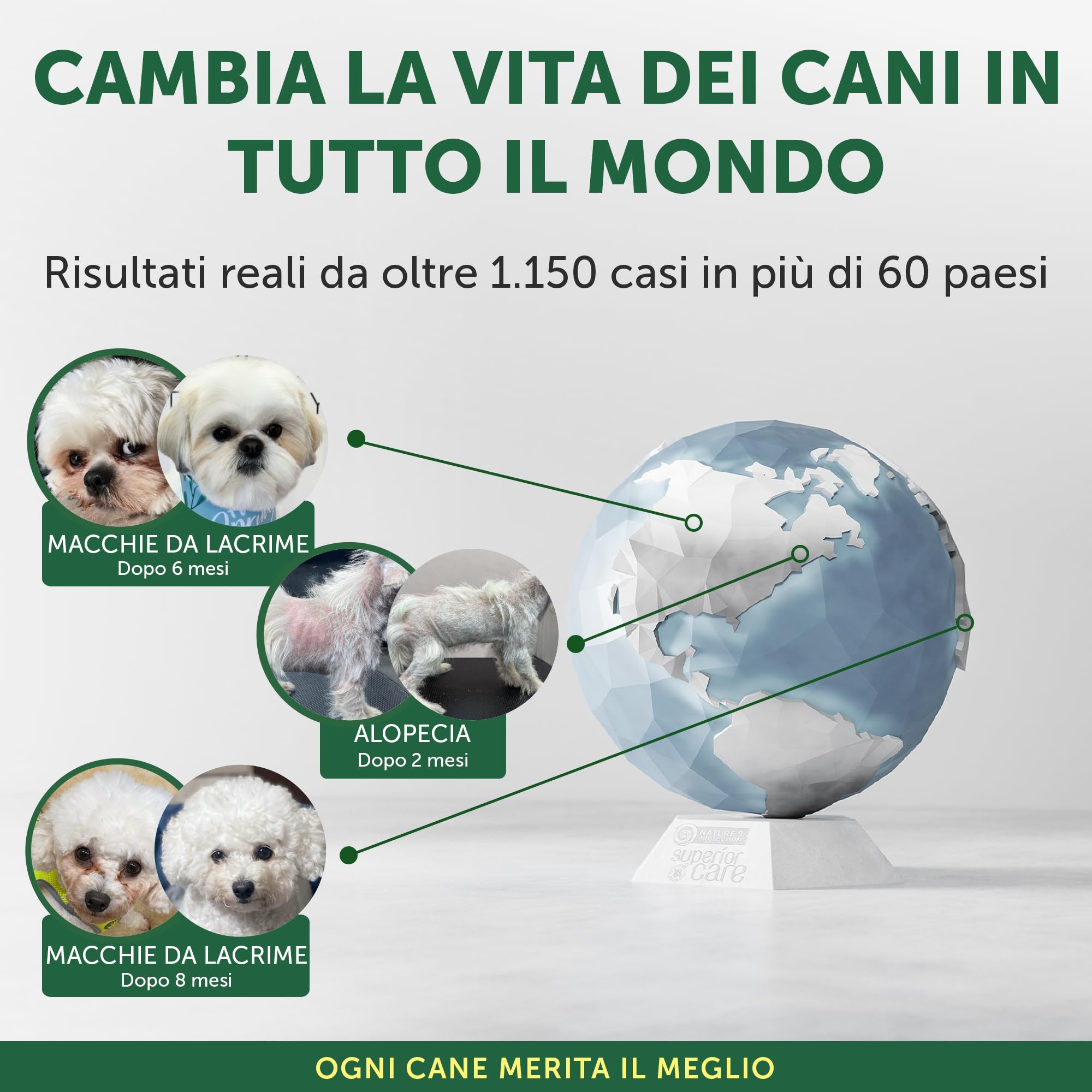 Nature's Protection Superior Care Cibo secco per cani adulti, Salmone 10 kg | Antimacchia lacrimale, manto bianco brillante, Senza cereali, Crocchette piccole, Manti bianchi/chiari, Razze piccole