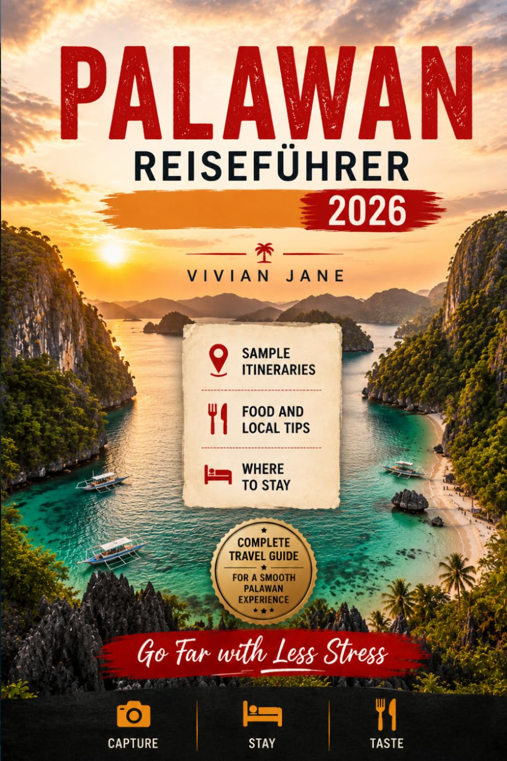 PALAWAN REISEFÜHRER 2026: Wo man übernachten kann, was man sehen kann, Inselhüpfrouten, Highlights von El Nido und Corón, Reisekosten, Transport und lokale Erlebnisse (German Edition)