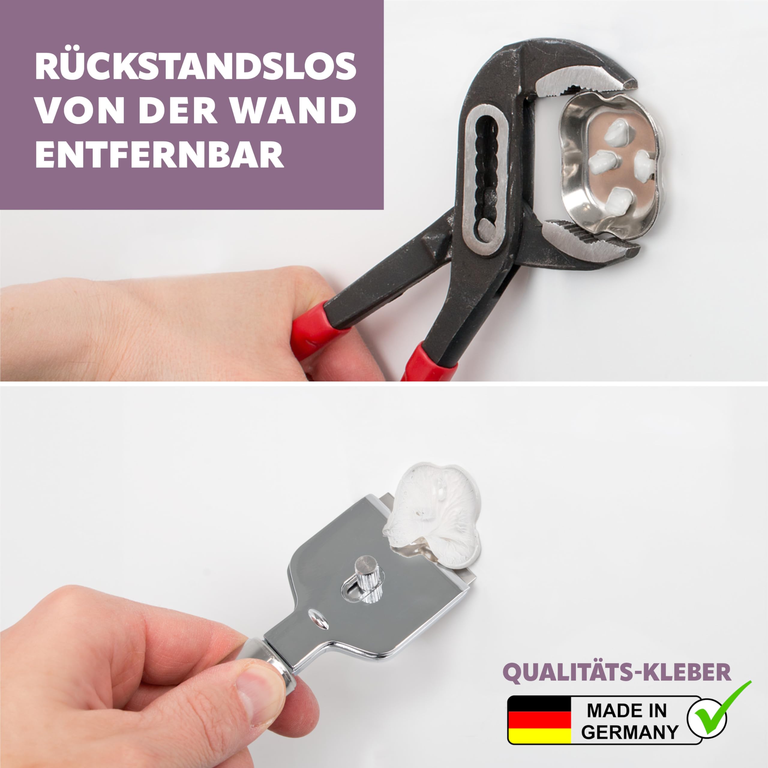 bremermann Bad-Serie Piazza - Glasbecherhalter, Zahnputzbecherhalter inkl. Klebeset und Wandhalterung, Becherhalter - Zahnbürstenhalter, aus satiniertem Glas und Edelstahl matt