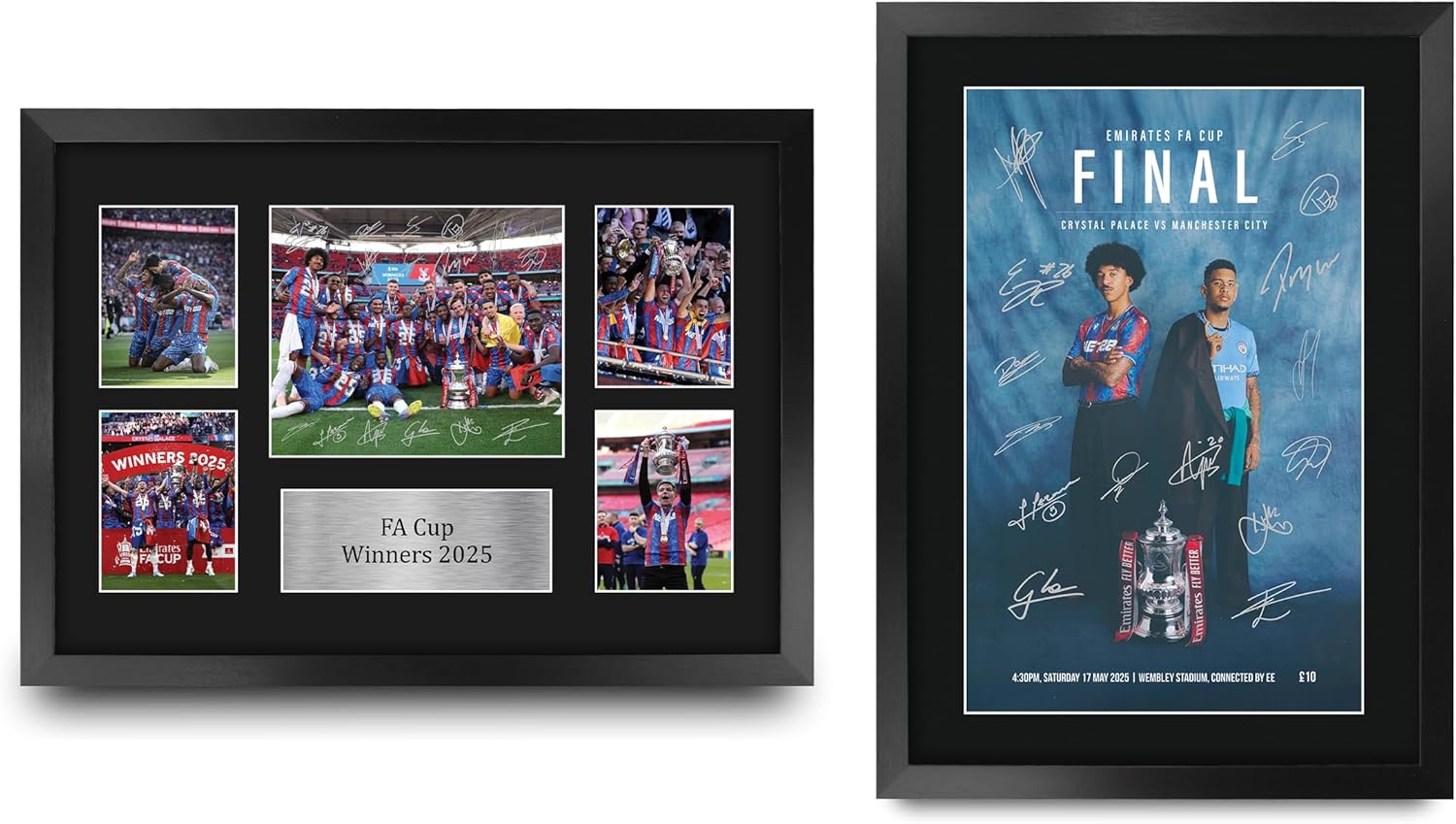 HWC Trading Crystal Palace FA Cup Winners Gifts Printed Signed Autograph Picture for Football Fans and Supporters - 16" x 12" Framed