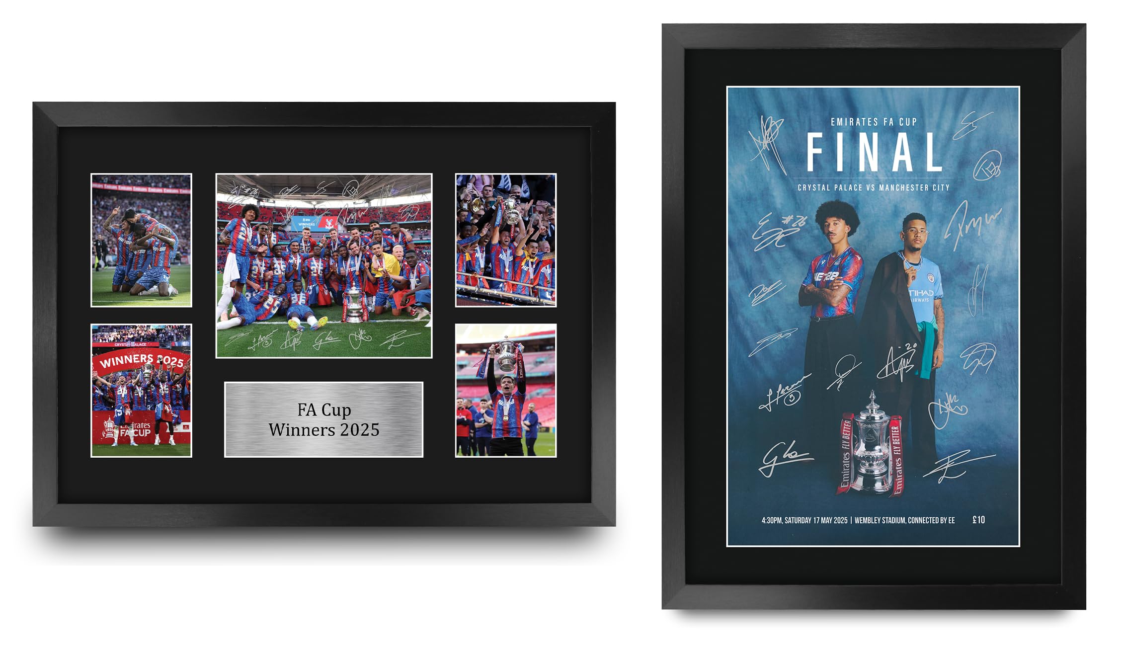 Crystal Palace Collection FA Cup Winners Gifts Printed Signed Autograph Picture for Football Fans and Supporters - 16" x 12" Framed