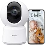 Arenti 360° View 5MP Pet Camera, 5G&2.4G Wi-Fi Indoor Security Camera, Pan & Tilt, One-Touch Cruise, Motion Tracking, Human Detection, Sound Detection, Night Vision,Two-Way Audio, Works with Alexa